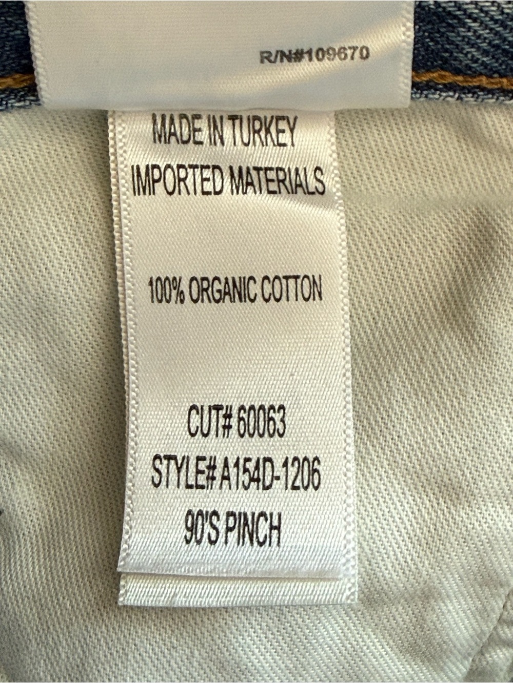 AGOLDE 90s Pinch High Rise Button Fly Distressed Jeans Endless Wash Size 34 - Picture 13 of 14